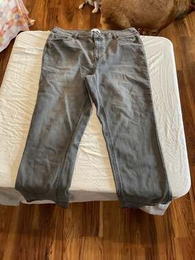 Daily Thread Women's Plus Size 18W Grey Straight Leg Denim Jeans